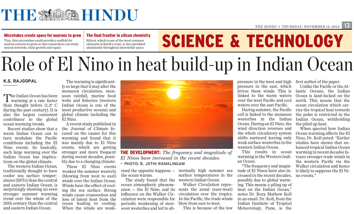 Indian Ocean warming