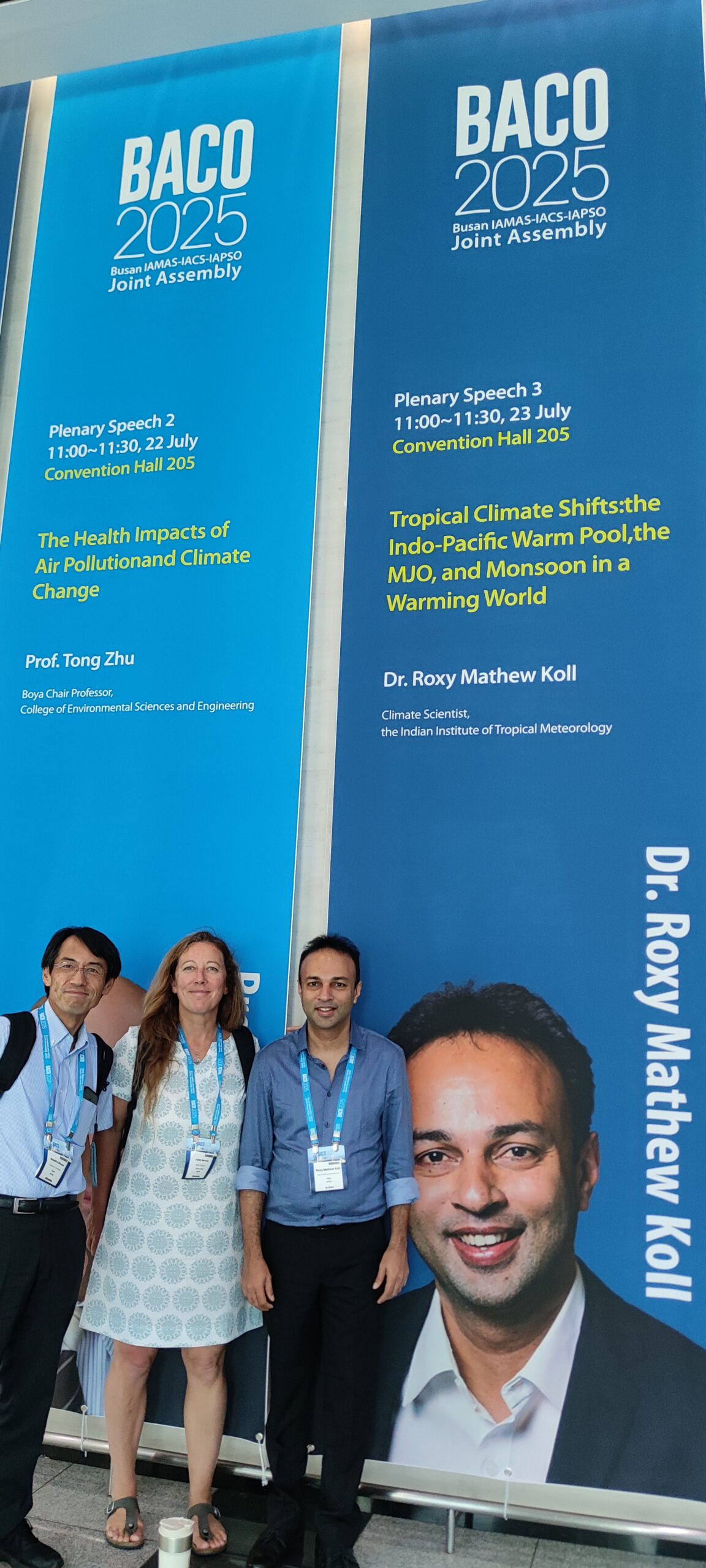 CLIVAR SSG and Roxy Mathew Koll at BACO 2025, Busan, Korea, organized by IAMAS, IAPSO, and IACS