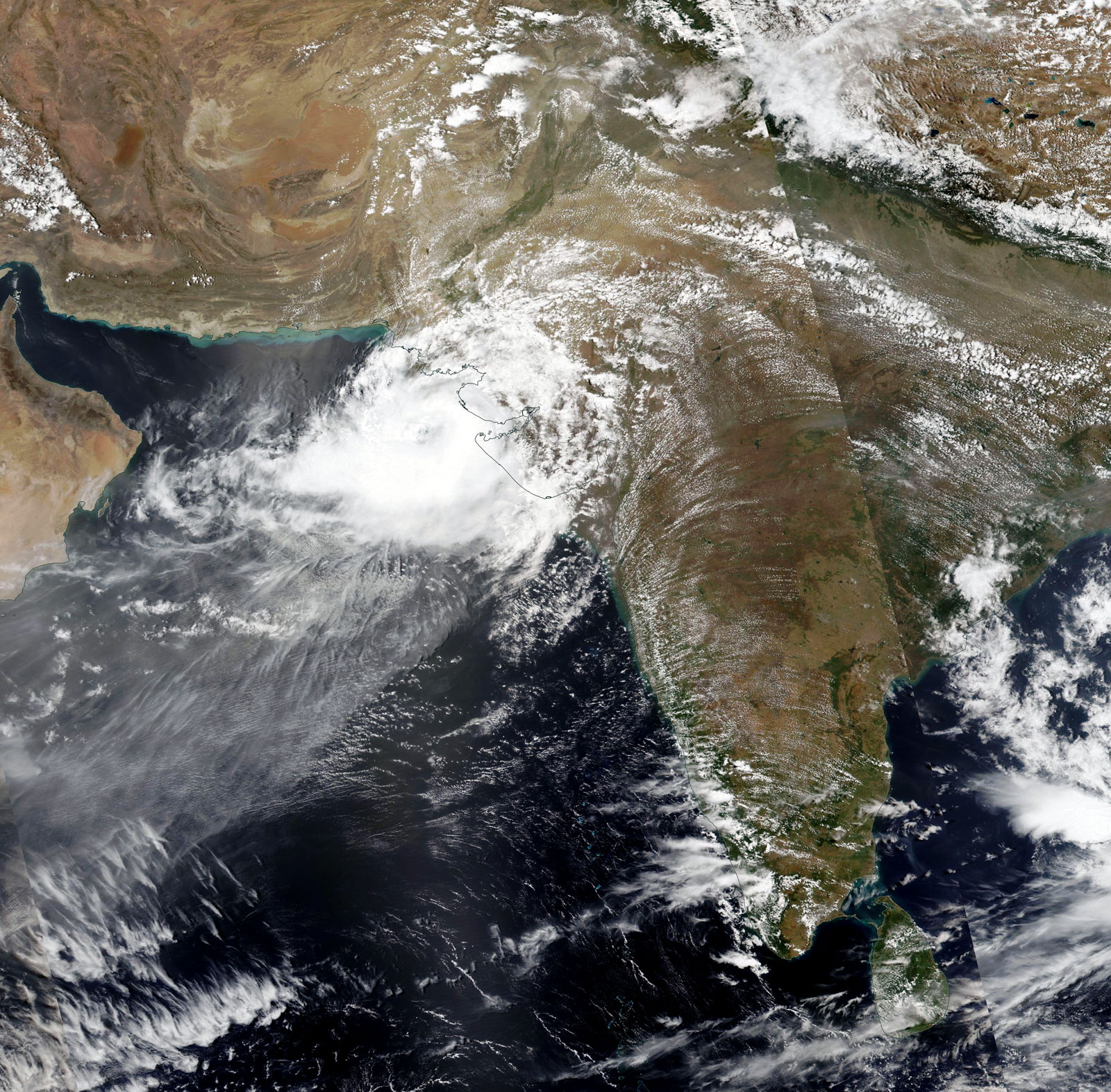 Cyclone Biparjoy 15 June 2023 NASA World View Satellite Image Cyclone Biparjoy 15 June 2023 NASA World View Satellite Image