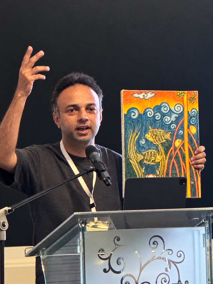 Kerala Mural Art presented by Roxy Mathew Koll at IIOE-2 meeting in Mauritius