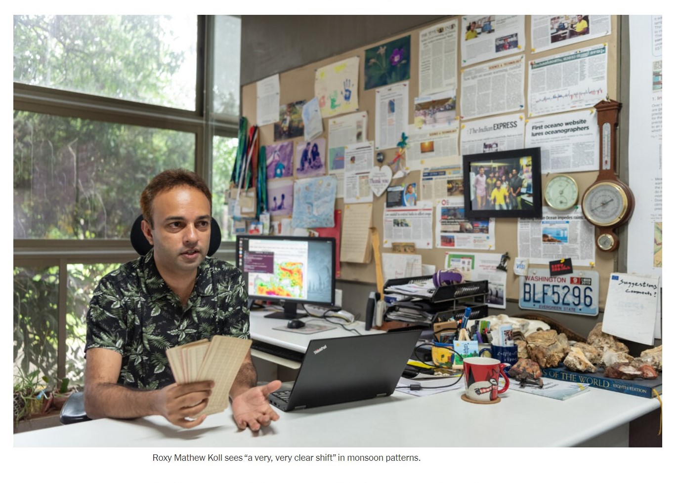Roxy Mathew Koll at IITM, Pune. Featured by The New York Times.