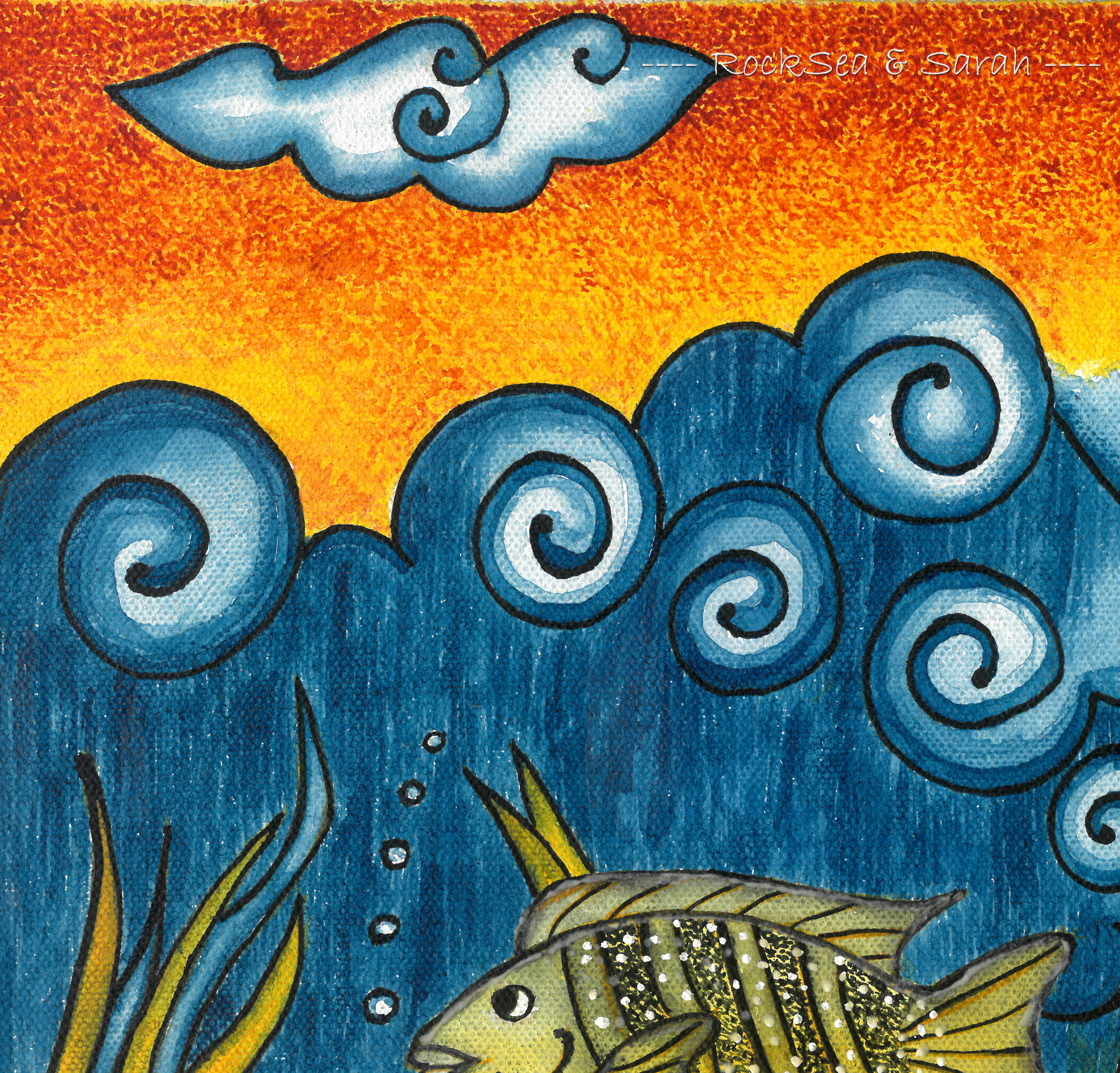 Air-sea interaction, clouds and waves in Kerala mural art