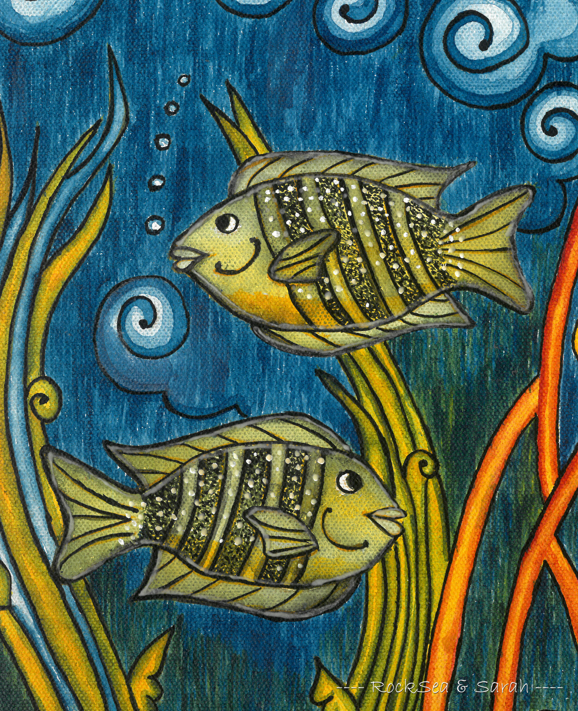 Pearlspot, karimeen in mural art