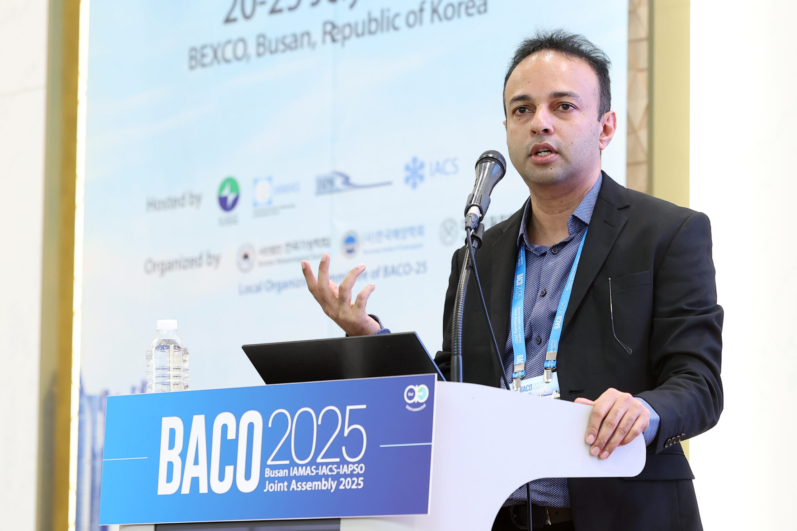 Roxy Mathew Koll at BACO 2025, Busan, Korea, organized by IAMAS, IAPSO, and IACS