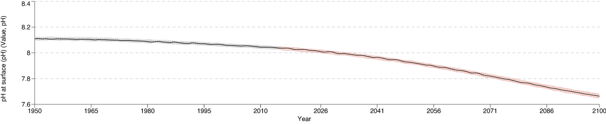 pH and acidification in the Future Indian Ocean