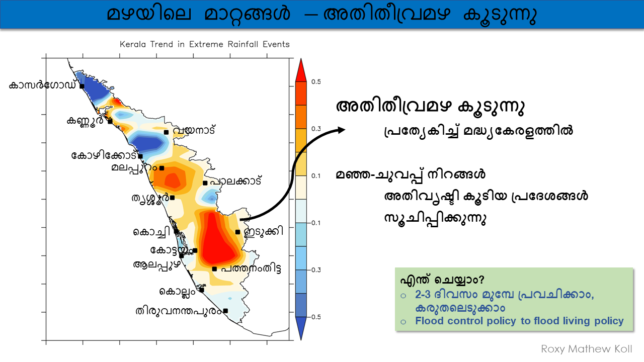 Kerala Extreme Rainfall Trend Map