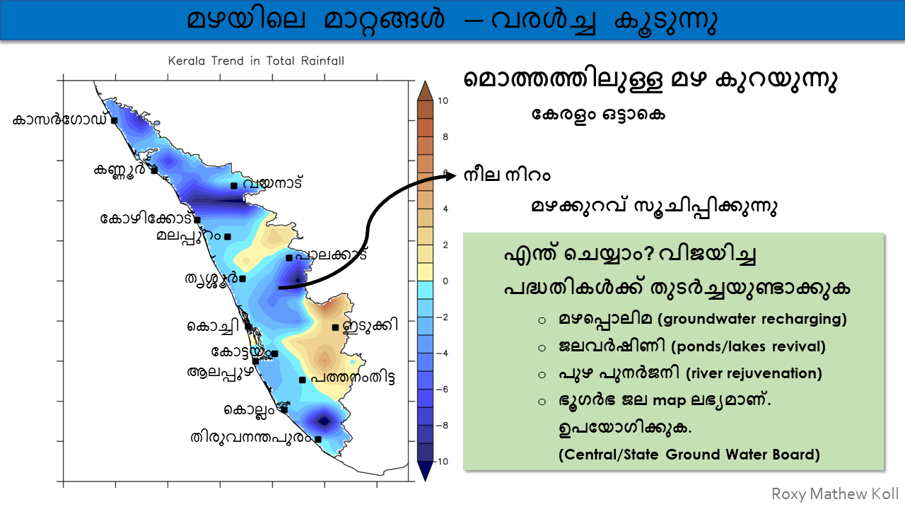 Kerala Monsoon Rainfall Trend Map